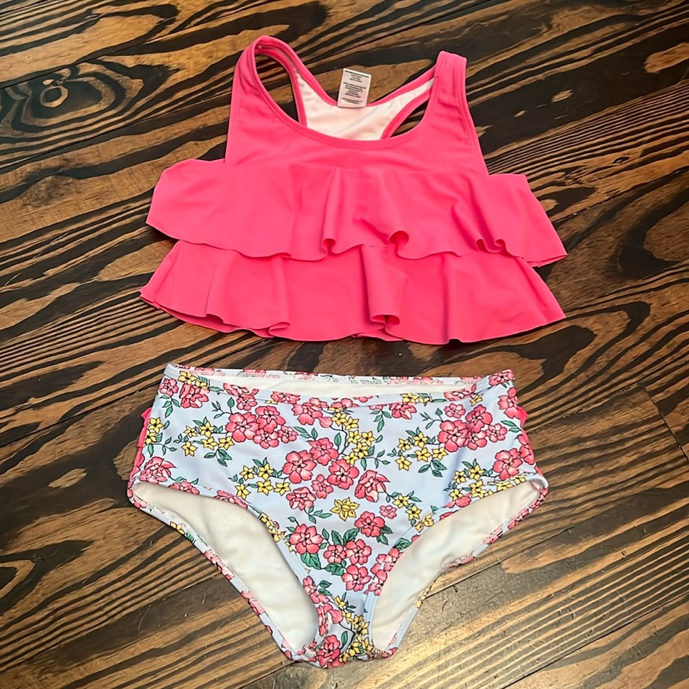 Ruffle Butts 2 piece girls swim size 10